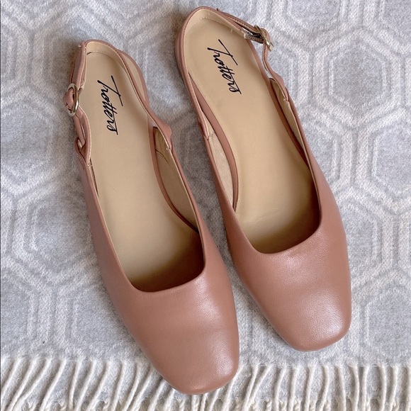Trotters Holly Ballet Flats Slingback | Blush Leather | Size 8.5N (Narrow) - Picture 2 of 13
